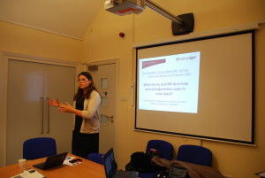 Caroline Nokes MP delivering her keynote speech